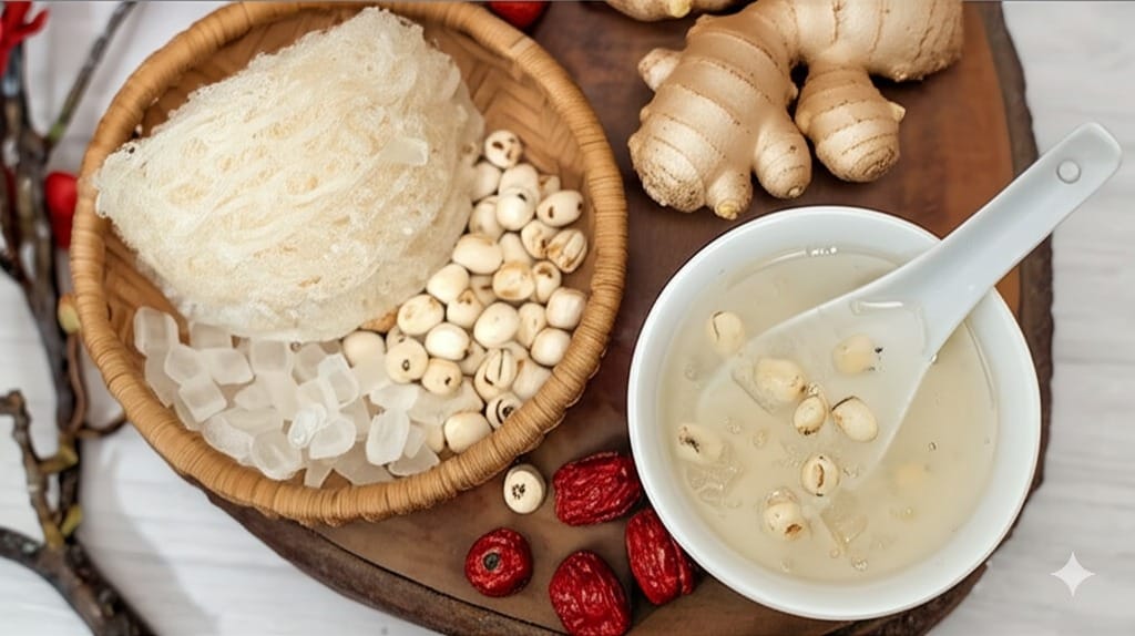 cách chưng yến hạt sen ngon bổ dưỡng đơn giản tại nhà