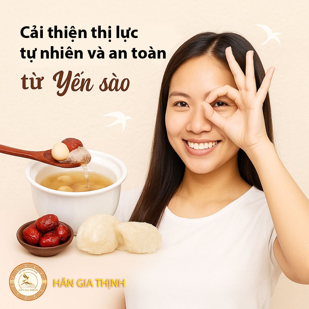 Tổ yến nguyên chất giúp bảo vệ mắt