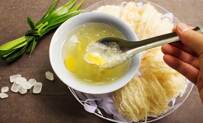 cách chưng yến đường phèn với gừng tươi thơm ngon