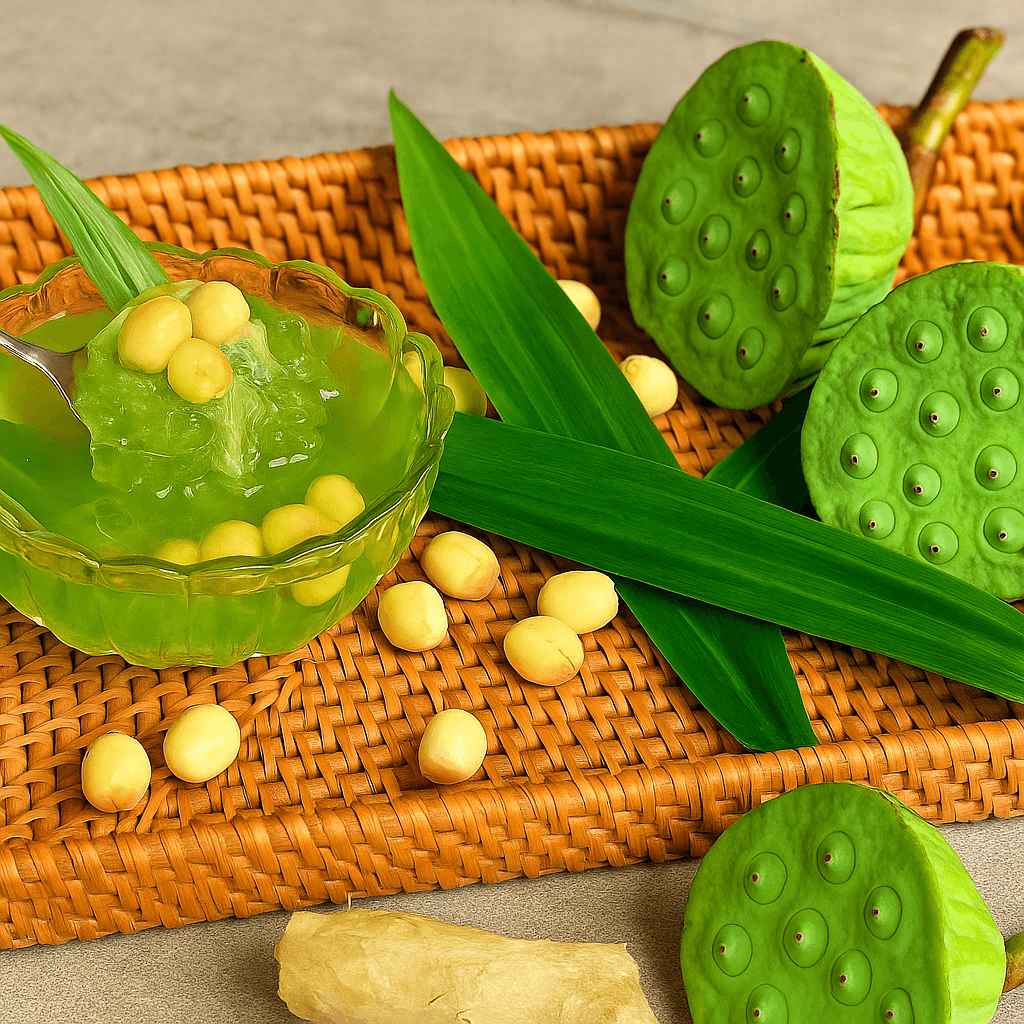 Cách chưng yến với hạt sen, lá dứa đơn giản tại nhà